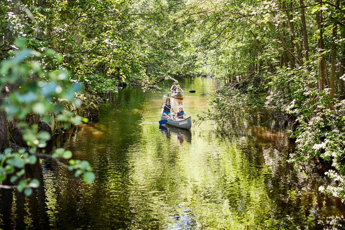 Paddla kanot i Småland