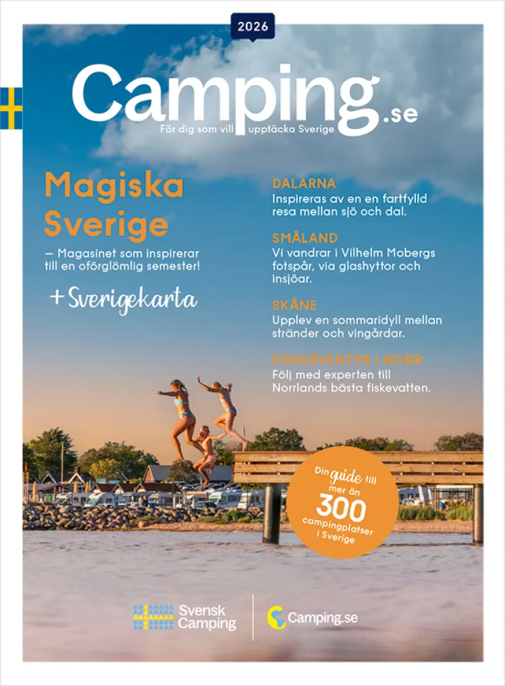 Framsidan av magasinet från Camping.se 2026