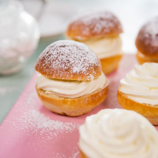 The cream buns known as 'semlor' are historically tied to Shrove Tuesday, as the 'semla' was the last festive food before Lent.