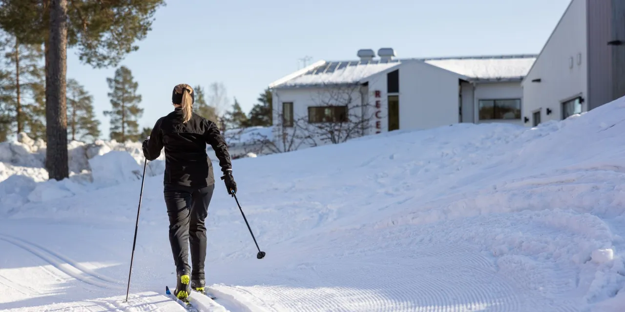 Skidspår vid Skellefteå Camping