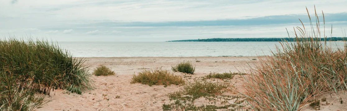 Sandstrand i Halmstad, Halland. 