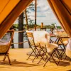 Glampingtält på Leksand Strand
